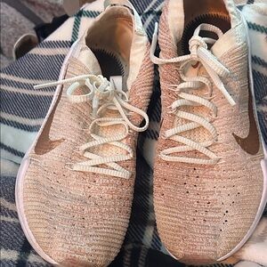 Nike Women's Beige Knit Sneakers